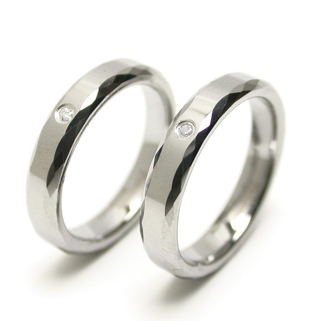 Amore Pair Rings Tungsten Accessories Rings Diamond Diamond Cut Birthday Anniversary Present Gift 11 [La Eterno] [Size & 11]