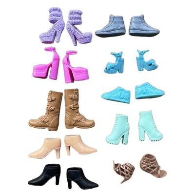 1/6 Doll Shoes High Heels Boots Wedge 30cm Doll Decors Girl Collection Toys DIY Playing Doll Accessories Shoes