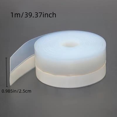 1PC 1m/39.37inch Silicone Self-Adhesive Door Weather Stripping Window Seal Strip Sealing Sticker Tape Door Draft Stopper