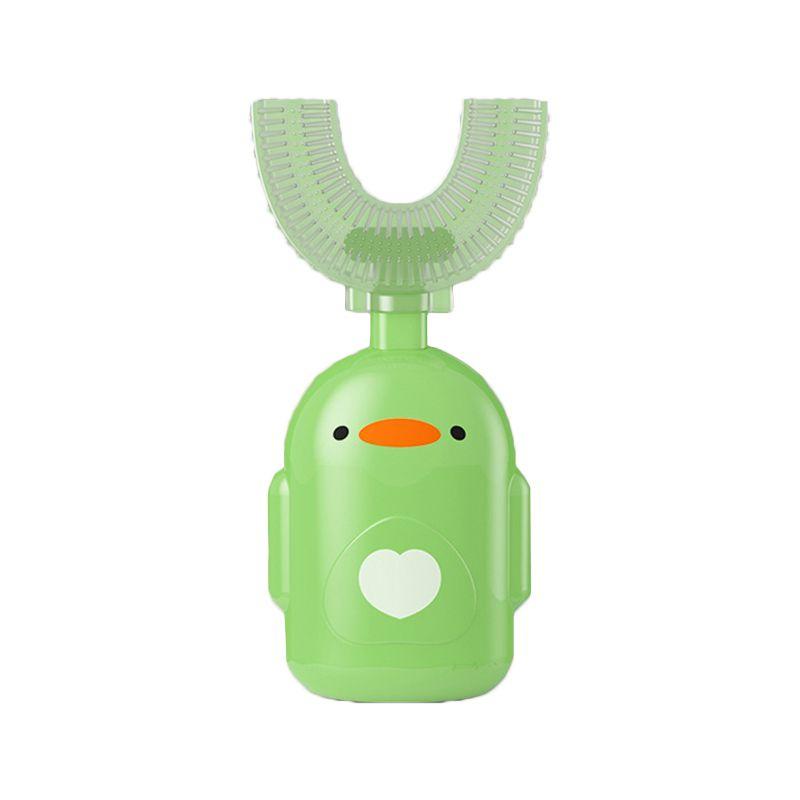 

212y Детская U-образная силиконовая зубная щетка Ребенок Младенец Малыш Чистка Полость рта Large зелёный