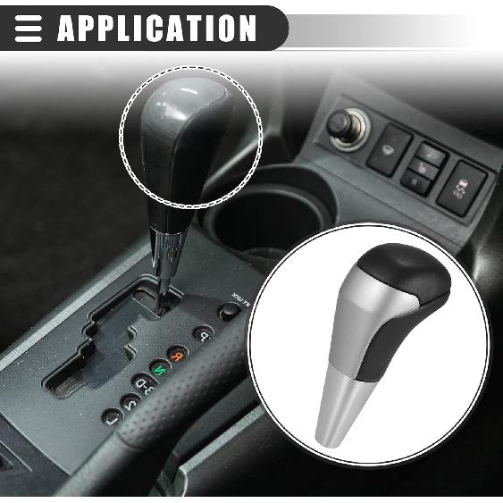 Motoforti Car Auto Automatic Gear Stick Shift Knob, for Toyota 4Runner 2003-2021, Faux Leather, Metal, Black