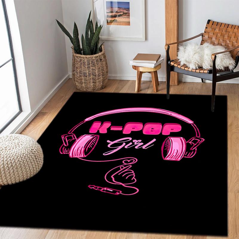 1Pc Musical elements Printed circular carpet, home door mat, outdoor travel protection carpet A5