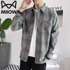 MaoRen Men's Long Sleeve Casual Plaid Shirt