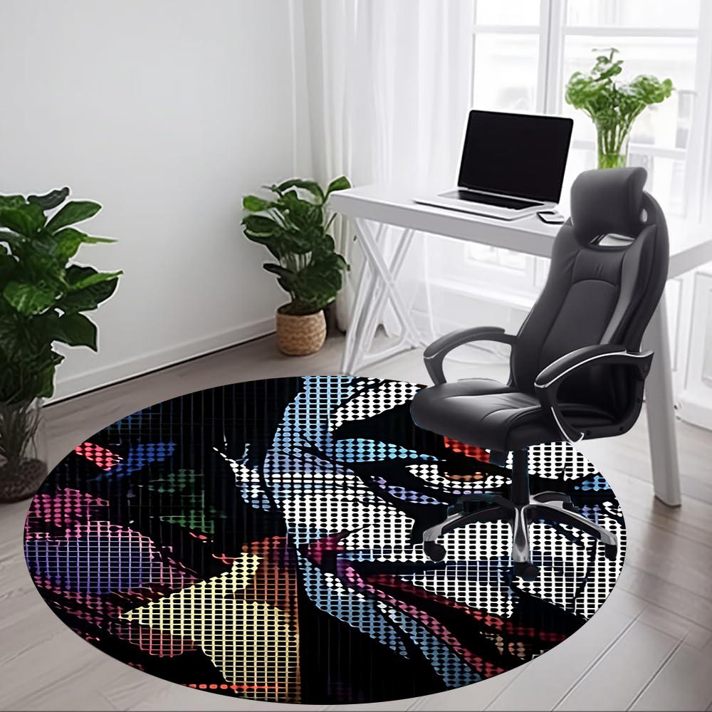 1 ks Kulatý koberec Joker Office, Pod kancelářské židle, Ložnice, Obývací pokoj, Domácí dekorace, Dekorace místnosti, Dostupné v různých velikostech