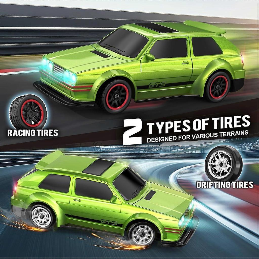 Mini RC Driftauto 1/43 mit Gyroskop, 4WD Vollproportional RC-Auto, 2,4 GHz Hobby-Fernsteuerautos, RTR-Modellfahrzeug, 20+ km/h Hohe Geschwindigkeit für