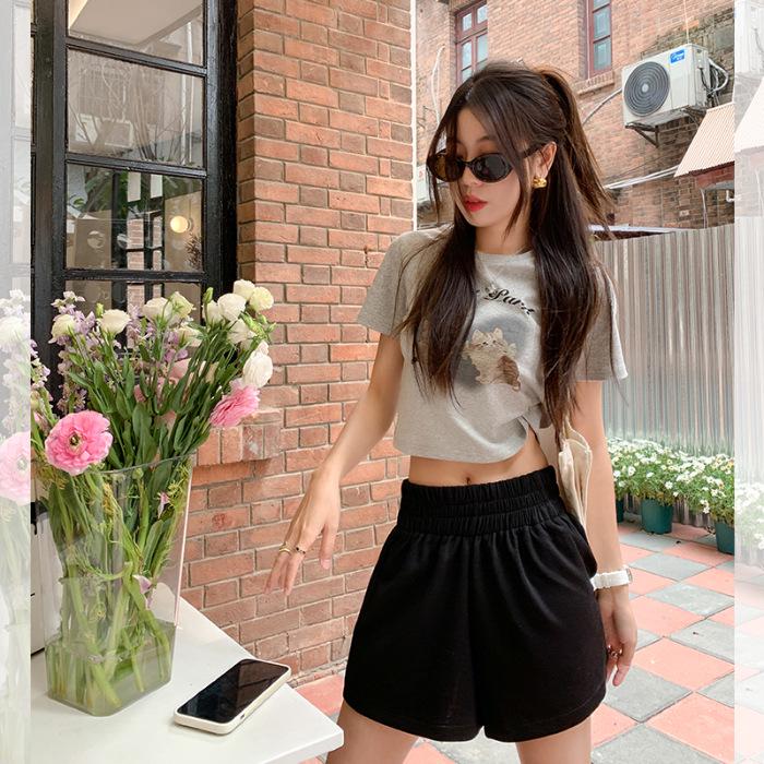 

2025 Женские розовые широкие брюки с высокой талией, облегающие, в спортивном стиле, повседневные брюки