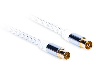 Kabel koncentryczny antenowy - antenowa (męska) - antenowa (żeńska) długość: 1,5m  AQ Premium, Acoustique Quality