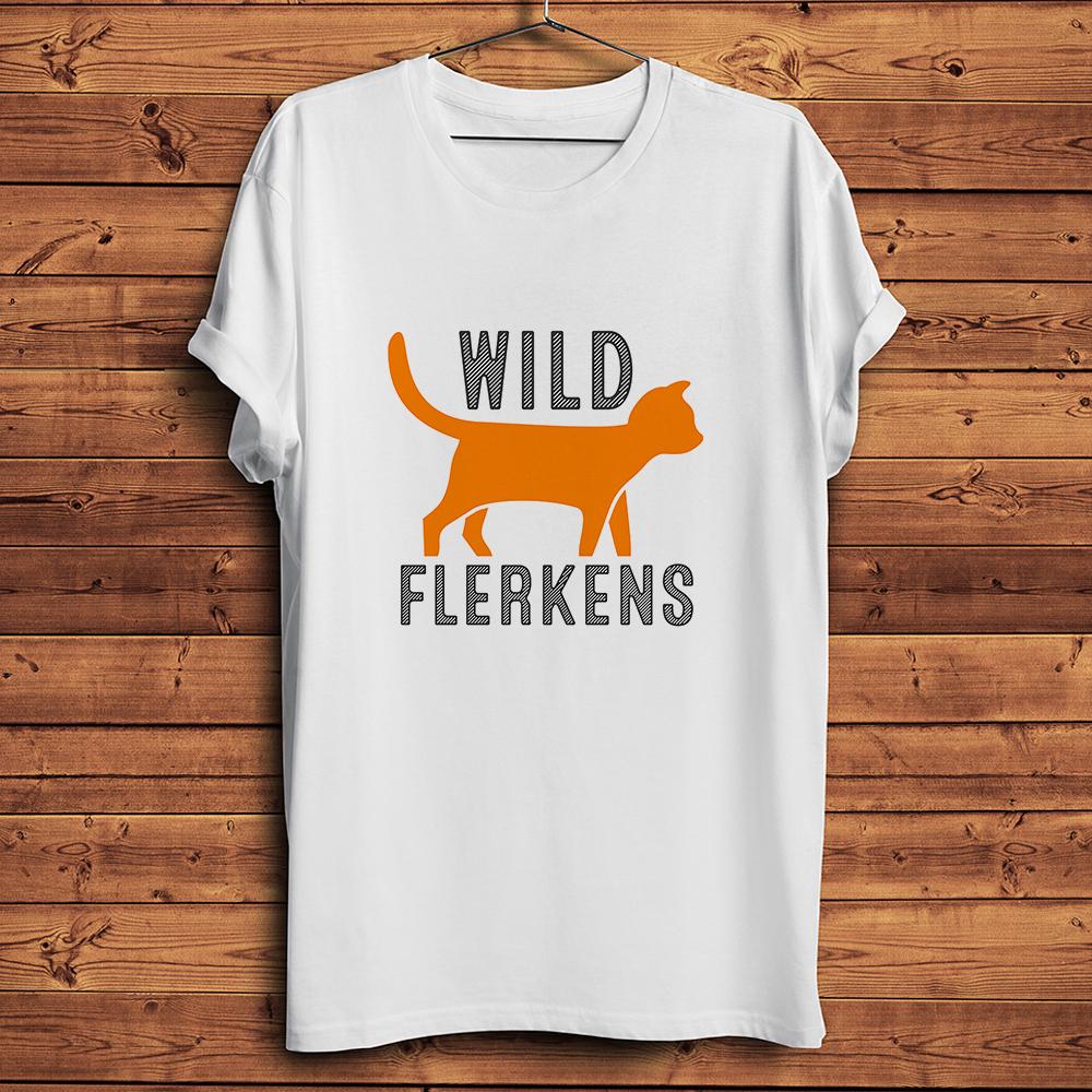 Wild Flerkens Goose The Cat Funny Meow TshirtUnisex Summer White StreetWear Casual Short TShirtunisex Teebreathable Print S