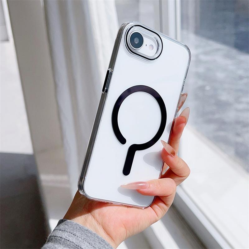 

Transparent Magnetic Acrylic For Magsafe Case For iPhone 17 Air 16 E 15 14 Plus 13 12 Pro Max Shockproof Proteciton Hard Cover iPhone 12