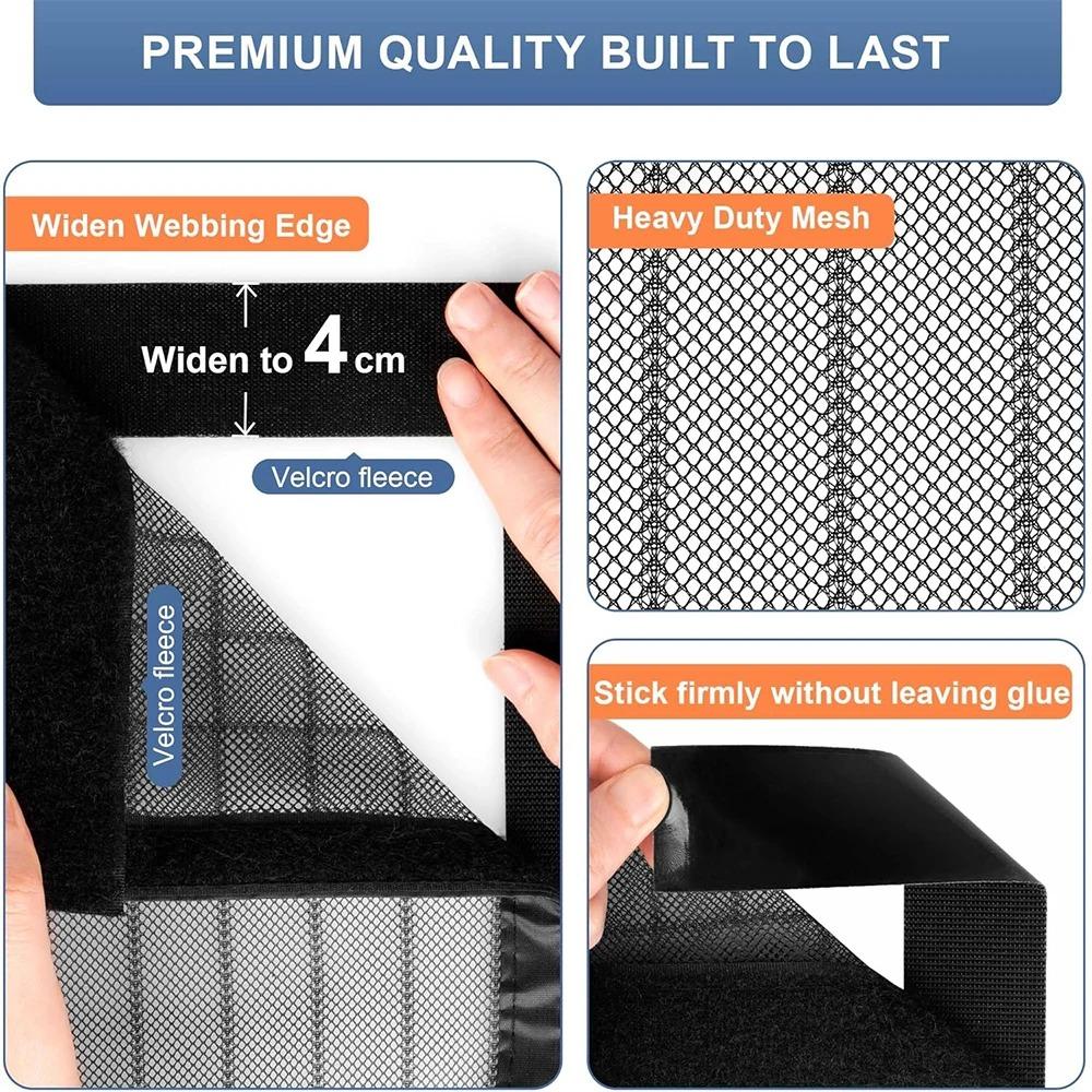 Summer Magnetic Door Curtain - Mosquito Resistant, Soft Yarn Mesh, Multiple Sizes, Easy Install for Home