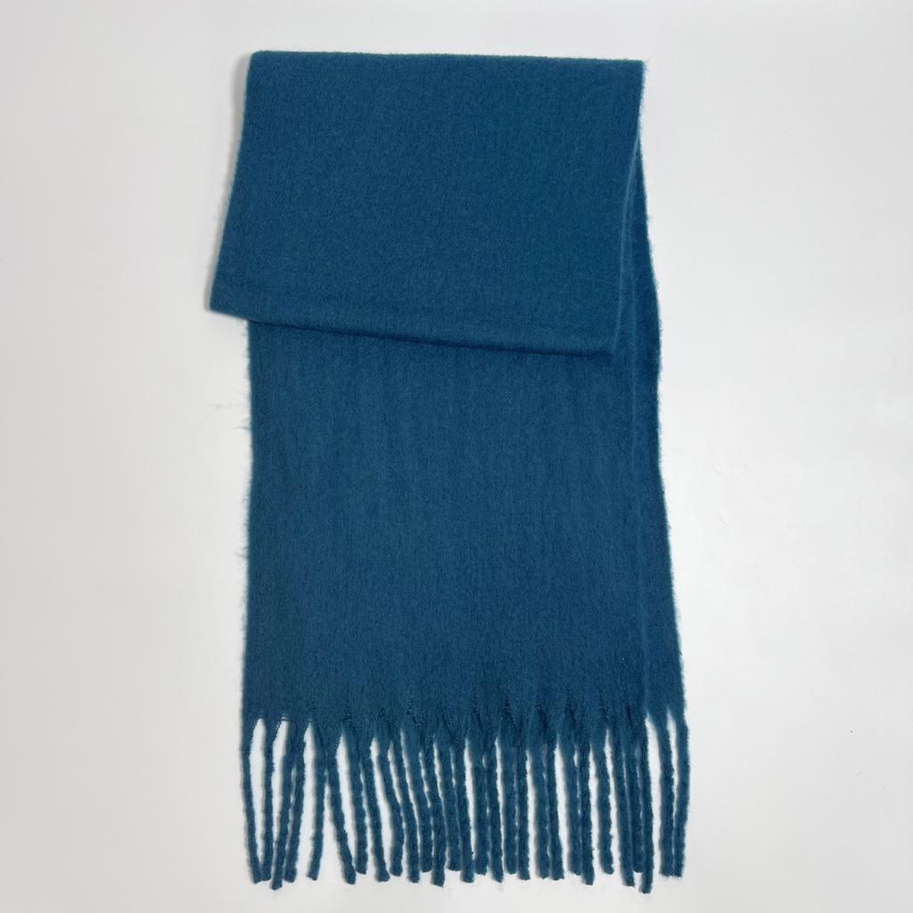Versatile mohair solid color scarf women's winter thickening simple warmth enlarged shawl scarf