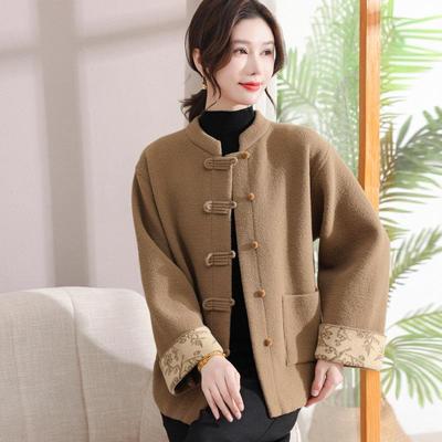Autumn Cardigan: Stylish and Warm Outerwear for Moms and Mid-Aged Women, New Chinese Style Loose Knit