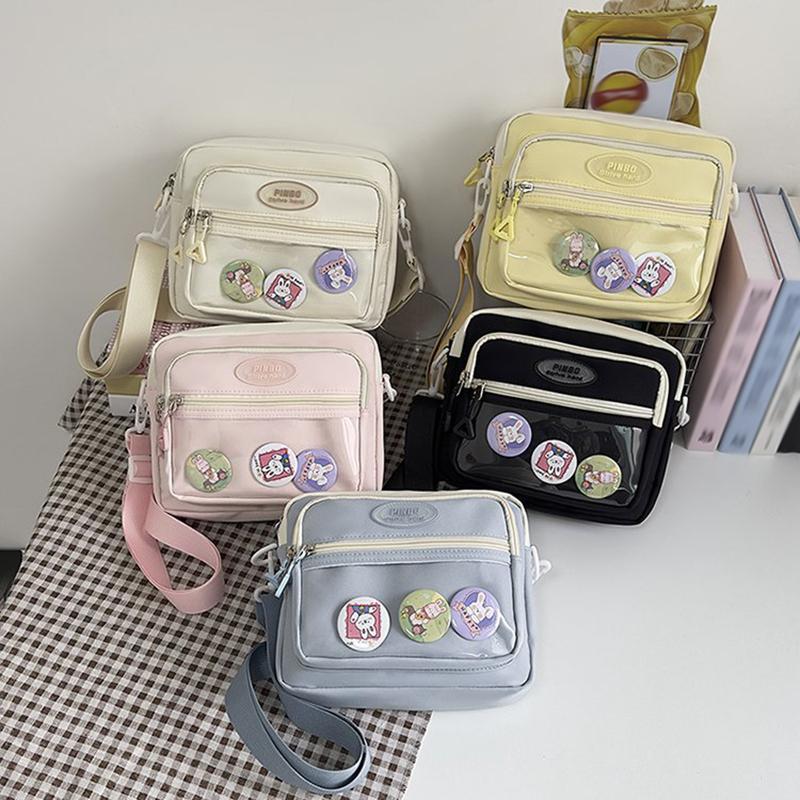 2025 neue Mode-Umhängetasche im koreanischen Stil süße Umhängetasche Anime-Themen-Umhängetasche Nylon Studententasche
