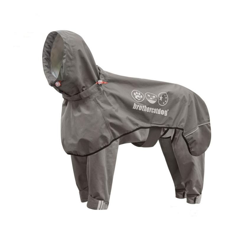 Adjustable Dog Raincoat for Pets All-in-one Large-sized Dog Glued Four-legged Hooded Poncho