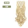 MISSQUEEN Long Wavy Ombre Hair Extensions 16 Hairpins Clipped In The Hair Extensions To Synthesize A Heat Resistant Thick Wig