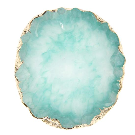 

Resin Nail Art Color Palette Acrylic Ring Jewelry Holder Dish DIY Manicure Tool зелёный