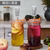 2-Piece 1L Glass Fermentation Set – Pickling Jar with Weights and Airlock for Sauerkraut, Kimchi, Kombucha, and Pickles