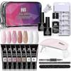 Poly UV Gel Kit Vše pro manikúru Set pro prodlužování nehtů Slip Solution Stavební akrylový lak Umělecký nástroj Design Konečky prstů - YX 25-26
