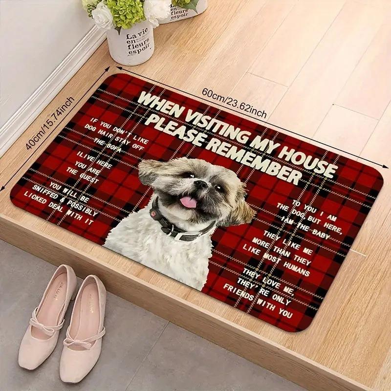 

Humorous Dog Doormats Pet Lover Design No Need To Knock Welcome Mats for Dog Owners Home Entry Decor 40cmx60cm