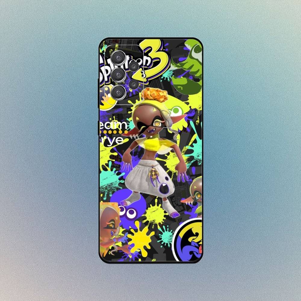Spiel S-Splatoon 3 Handyhülle Für Samsung S25,S24,S21,S22,S23,S30,Ultra,S20,Plus,Fe,Lite,Note,10,9,5G Schwarze Hülle