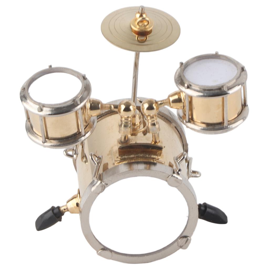 Miniature Musical Instrument Replica Drum Set Ornament Drummer Gift