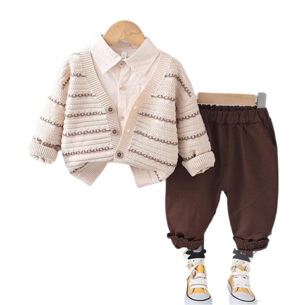 Kids Casual Long-Sleeve Set, Comfortable Daily Wear Outfits