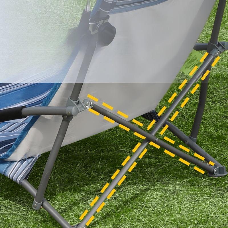 Portable Foldable Storable Beach Camping Chair With Sun Umbrella New Metal Fabric Reclining Seat Ideal For Outdoor Fishing Rest