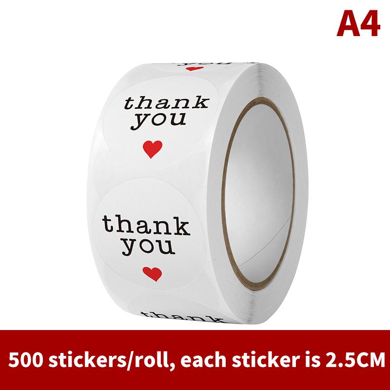 

500 шт. / Рулон 25 мм черные наклейки «Спасибо» крафт-бумага наклейка для выпечки свадебный декор день рождения подарок запечатывание наклейка as the picture