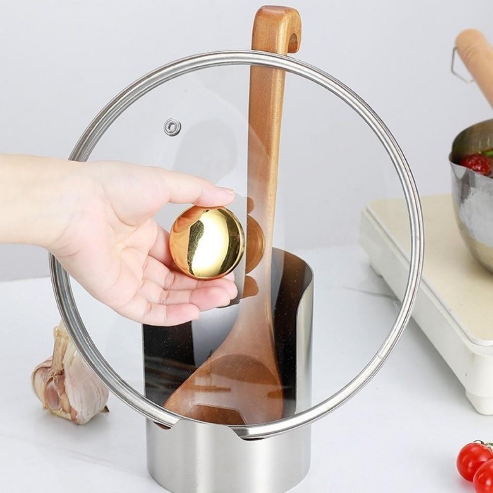 Stable Spatula Holder Easy To Clean Pot Lid Storage Rack Multifunctional Soup Spoon Rack Cooking