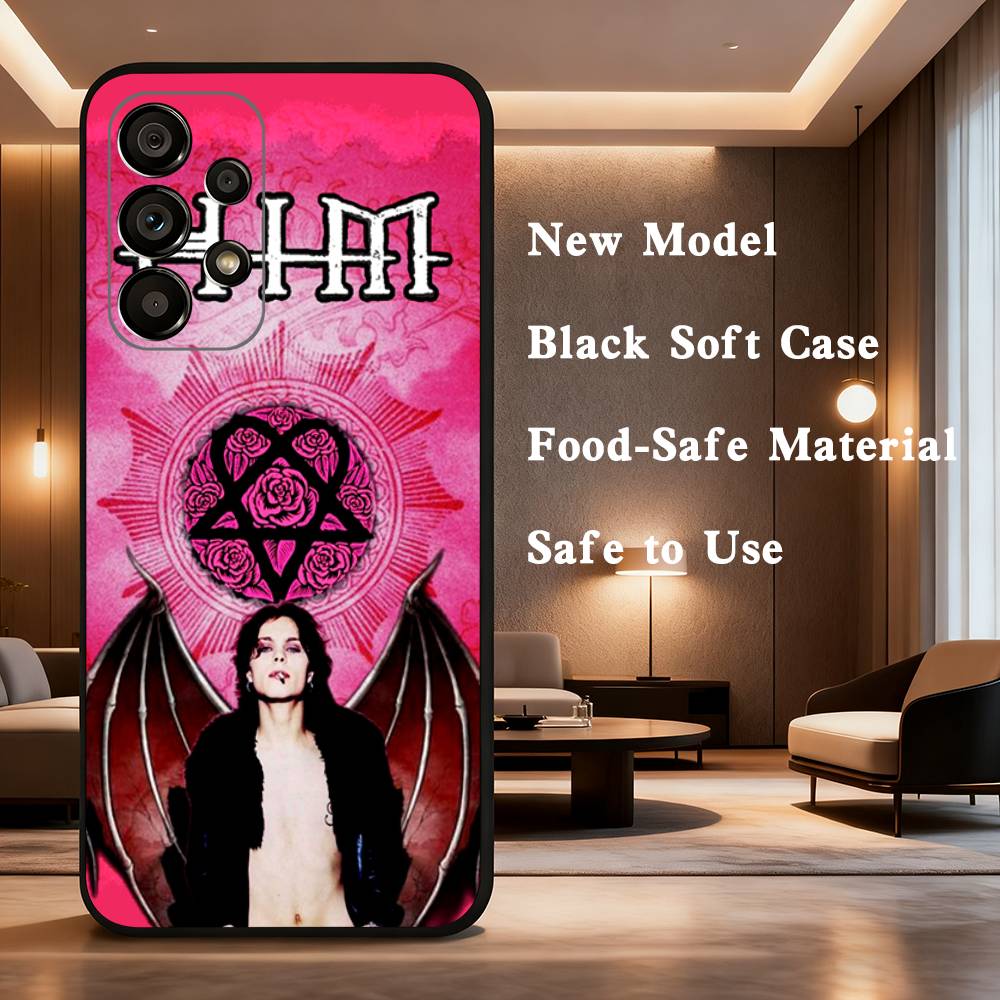 V-Ville Valo Finnish vocalist Phone For Samsung Galaxy A53,31,52,72,41,22,73,32,71,Note,J7,8,9,5G Soft Black Silicone Case