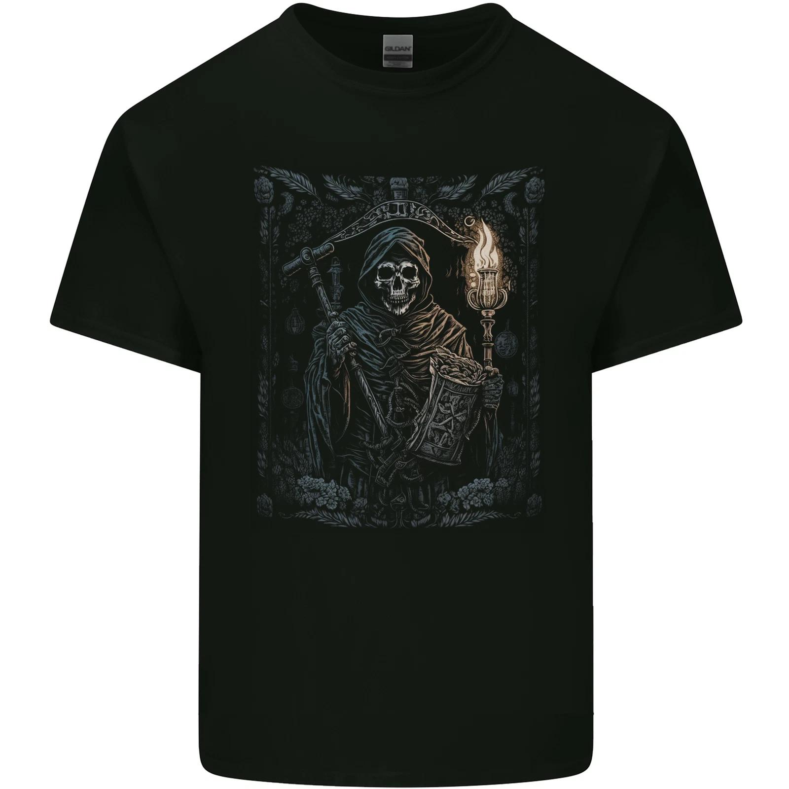 Gothic Grim Reaper Goth Heavy Metal Skull 2 Kids T-Shirt Childrens 2XL