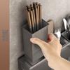 Wall-Mounted Multifunctional Knife Holder and Kitchen Shelf