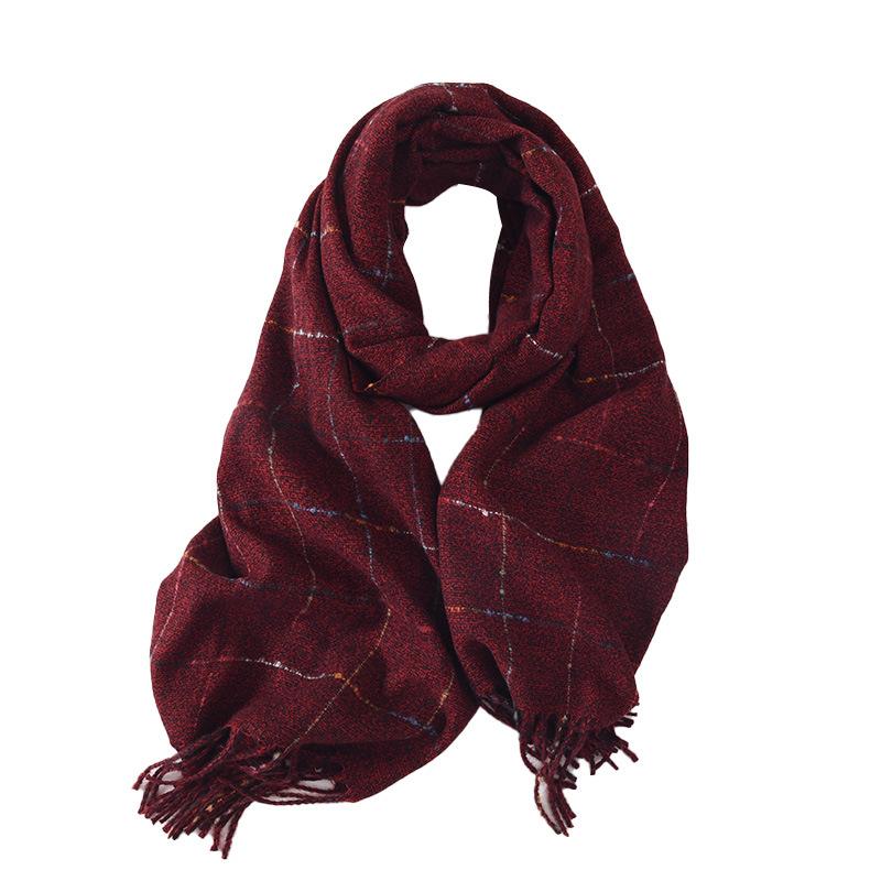 Scarf women's winter 2025 new versatile double-sided imitation cashmere high-end multi-color optional shawl