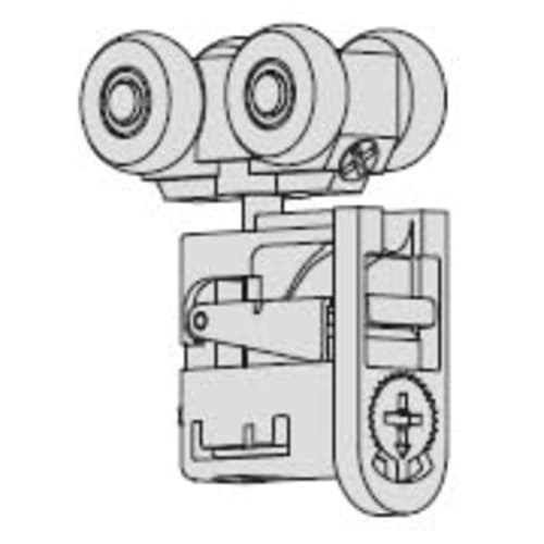 NODA P635 FDH-10 Interior Sliding Door with Top-Hung Pull and Pulley, Closet Offset, Retrofit Fittings, Compatible with Atria and Binoie