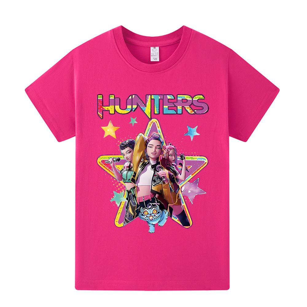 A1197 Kids Boys Girls Kpop Rumi Zoey Mira Print Short Sleeves T-shirt