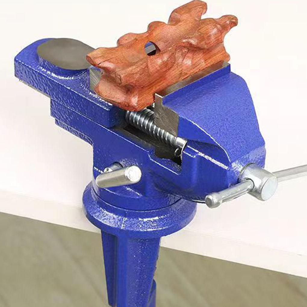 Stolní svěrák Mini Duty Mechanic Upínací stolní svěrák Otočná základna otočná o 360 stupňů Litinové stolní tygří kleště s kovadlinou