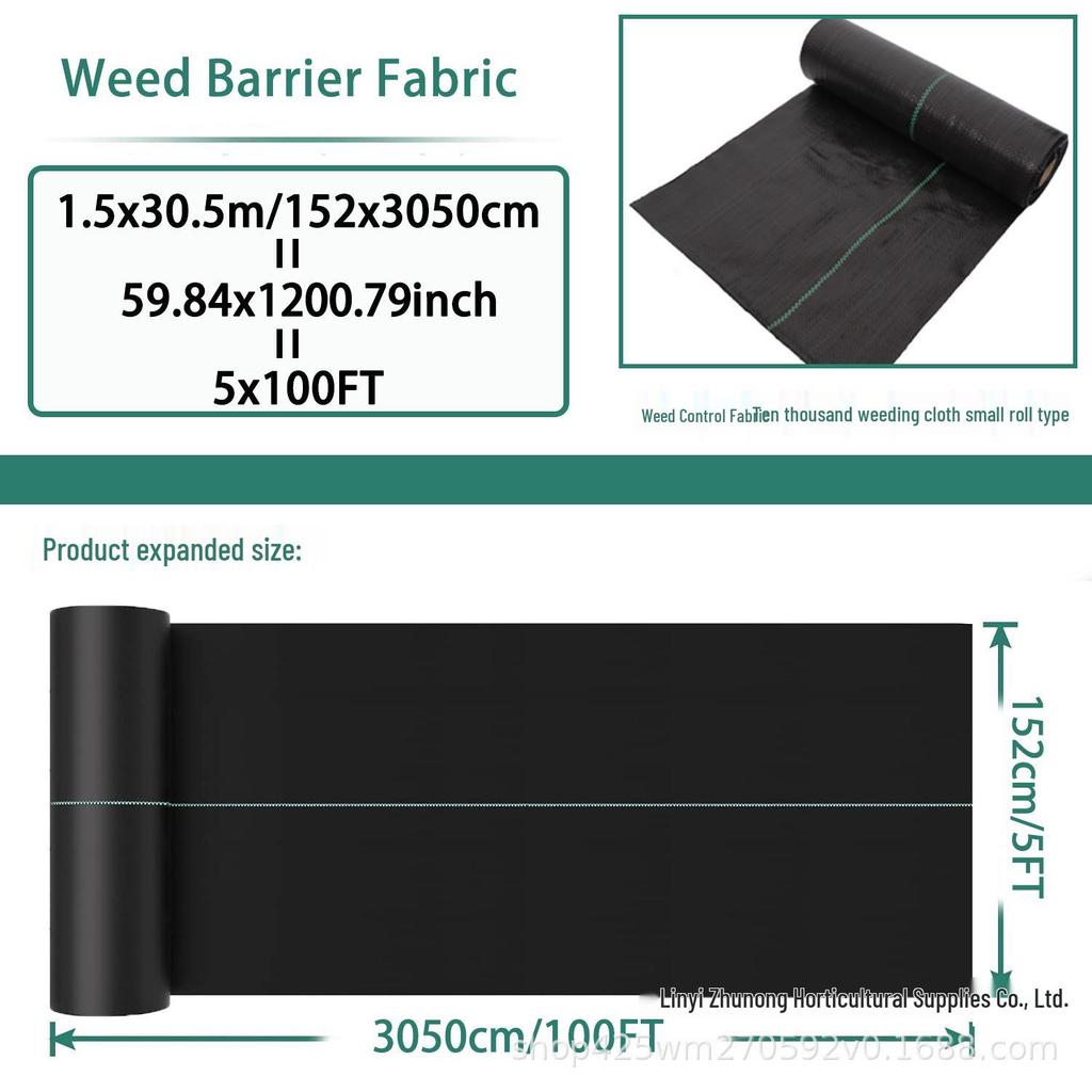 Black PP Weed Barrier Cloth: Breathable, Water-Permeable Ground Cover for Orchards and Gardens