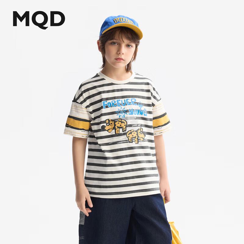 MQD Boys  Striped Pure Cotton Short Sleeve T-Shirt 110