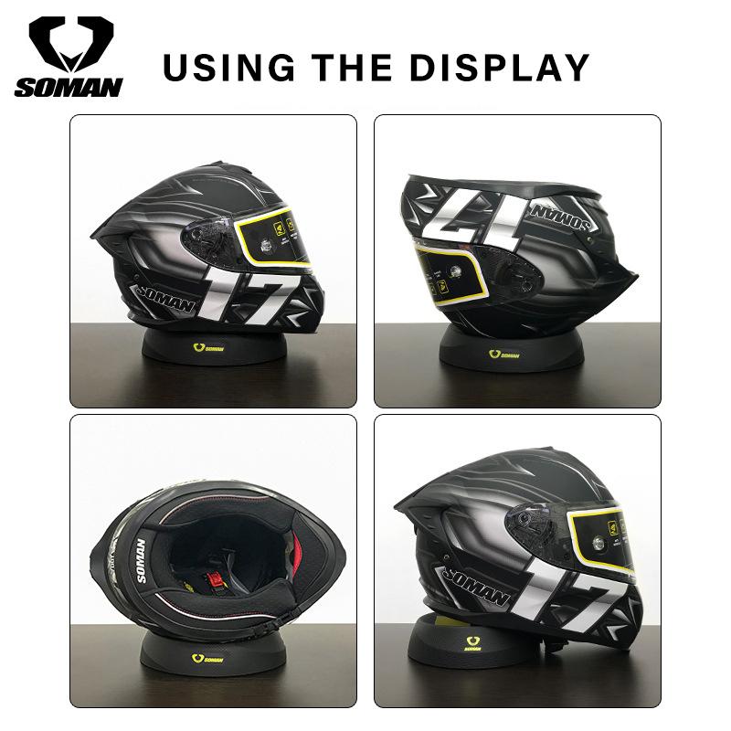 Supporti per Casco da Moto Anello Donut Rotondo per Casco Pad di Servizio Portatile Per Pulire Visiera Rimuovere Pad e Installare Attrezzature