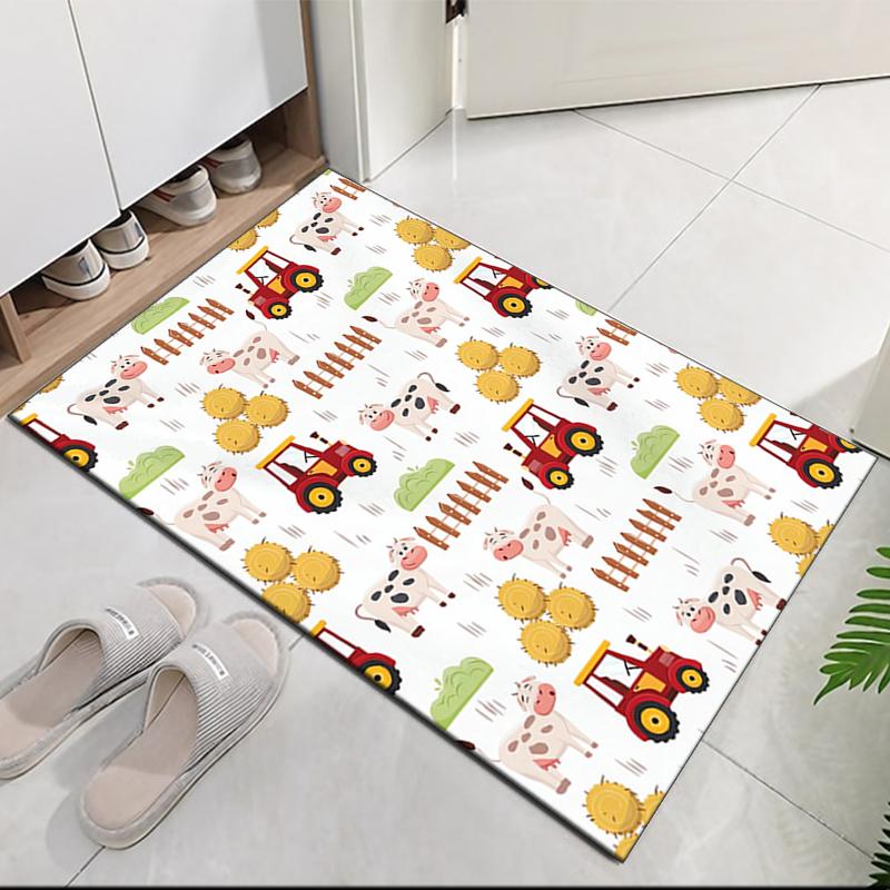 Truck Printed Carpet, for Office Chair Living Room Bedroom Kitchen Room Decor Gifts.