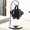 Ceramic Aromatherapy Stove Witch Soup Cup Creative Iron Frame Hook Ceramic Essential Oil Stove with Iron Frame Home Decoration