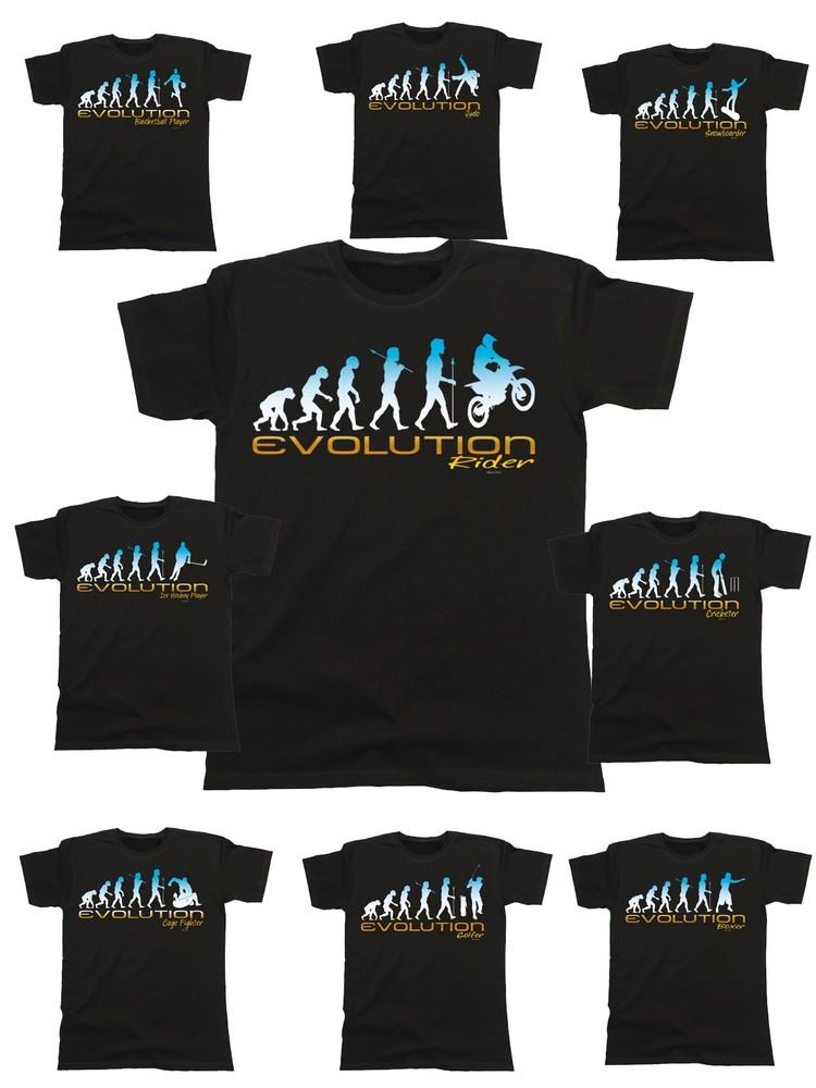 

Mens EVOLUTION T-Shirt Extreme Sports Fathers Day Birthday Choose Sport XL