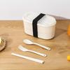 Double-Layer Lunch Box Lunch Box Food Storage Container Fresh-Keeping Box Microwave Tableware Lunch Box