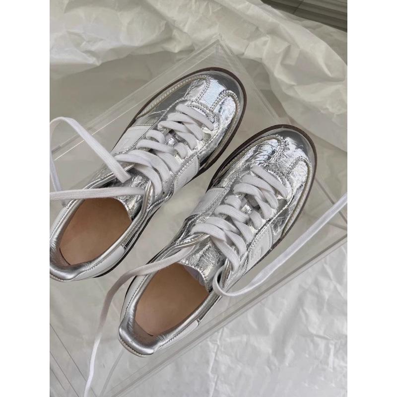 2025 Versatile Women's Silver Sneakers – Forrest Gump Campus Style Casual White Trainers
