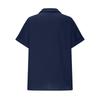 2026 Spring/Summer Cotton-Linen Pocket Button Short-Sleeve Shirt Casual Women's T-Shirt