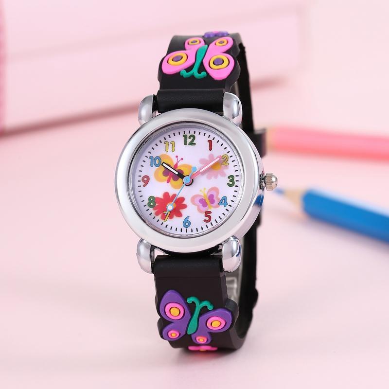 Wasserdichte Cartoon-Quarz-Kinderuhr mit PVC-Armband für Spiel und Schulgebrauch