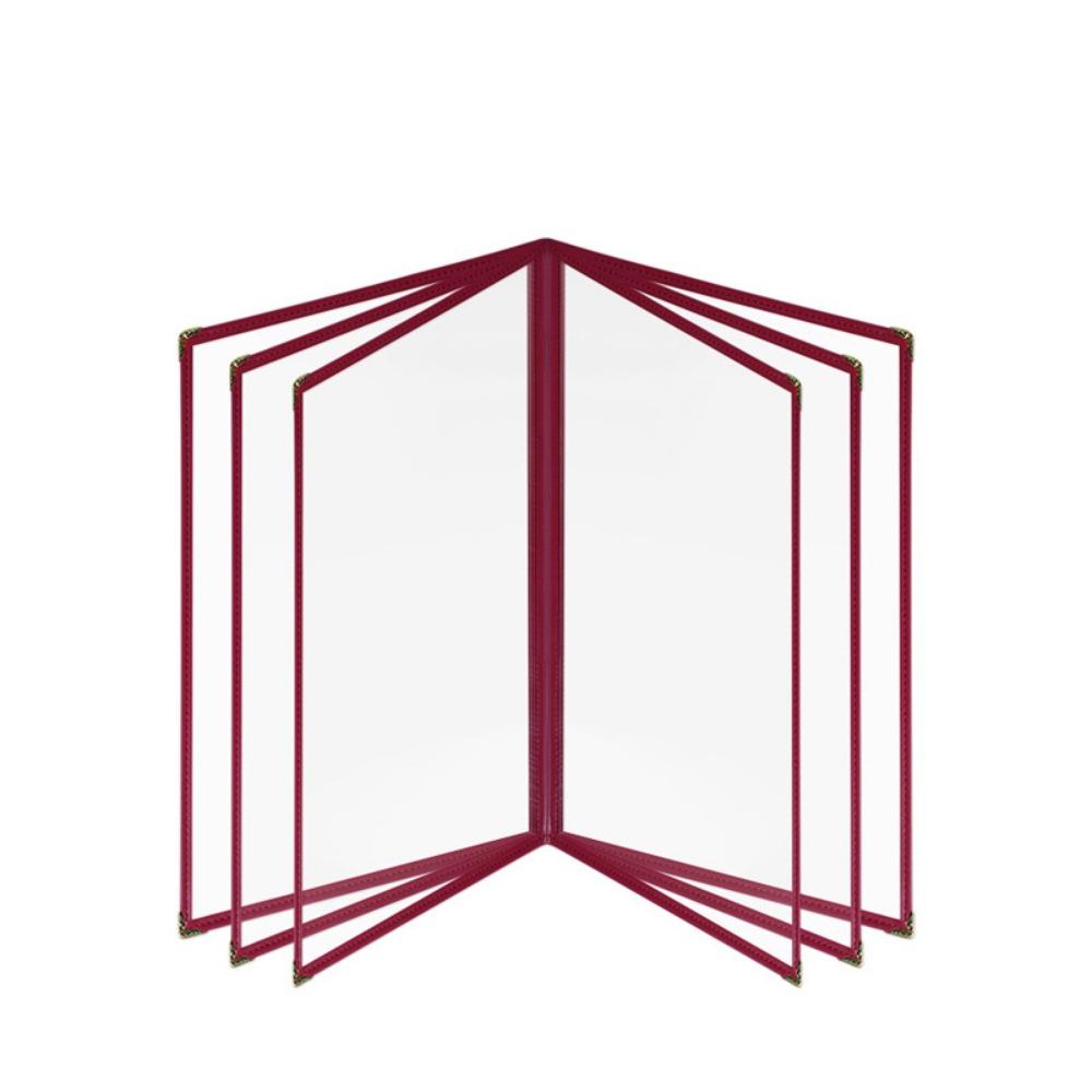 A4 A4 Menu Paper Holder Metal Corners Shell Document Folder PVC Transparent Menu Cover Hotel