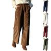 Women's High Waisted Corduroy Wide Leg Pants with a Straight for Casual Wear