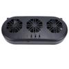 Car Air Vent Cooling Fan SUV Window Cooler 3 Outlet USB Plug in Circulation Exhaust Smoke Black