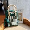 Plaid Cartoon Women's Crossbody Mini Bag: Cute, Lightweight, Knitted Phone Holder for Parent-Child Matching (2024)